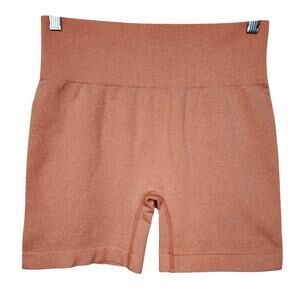 Large Orange Stretchy Athletic Shorts
